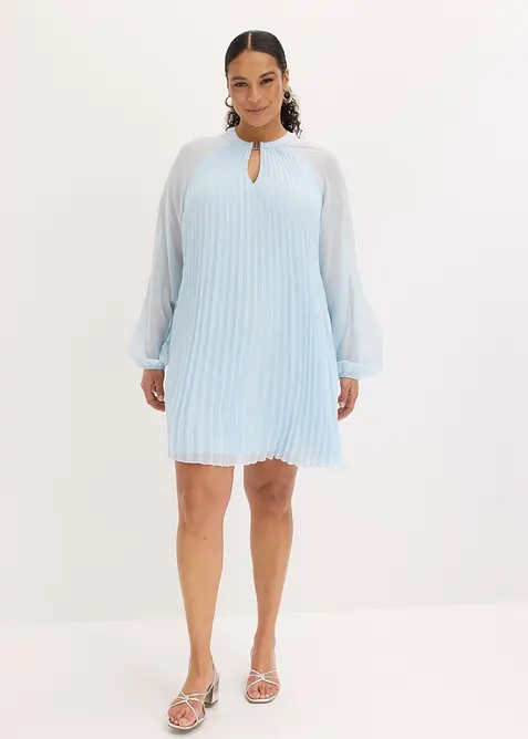 Miniabito plissettato in chiffon fine, bonprix