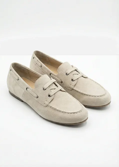 Mocassini con lacci, bonprix