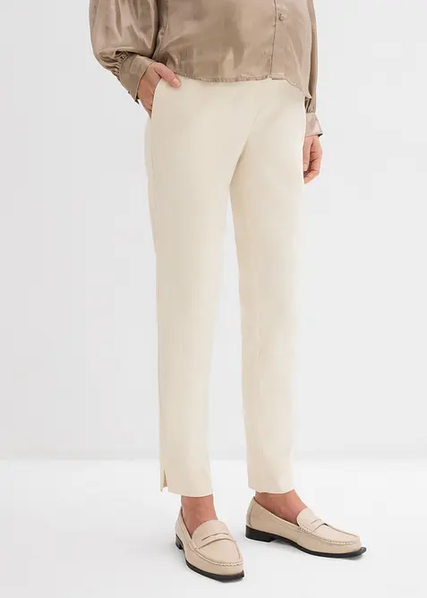 Pantaloni pr&eacute;maman elasticizzati a gamba affusolata, bonprix