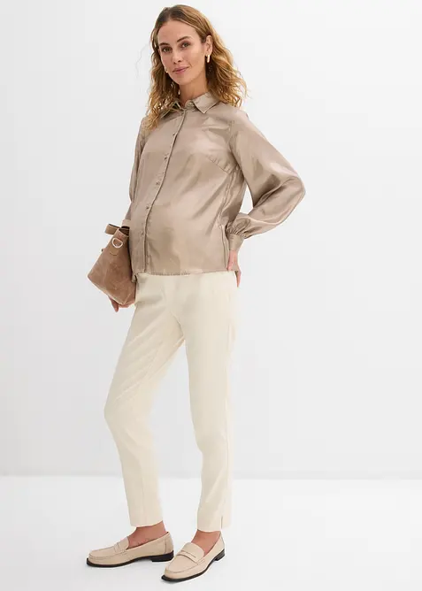 Pantaloni pr&eacute;maman elasticizzati a gamba affusolata, bonprix