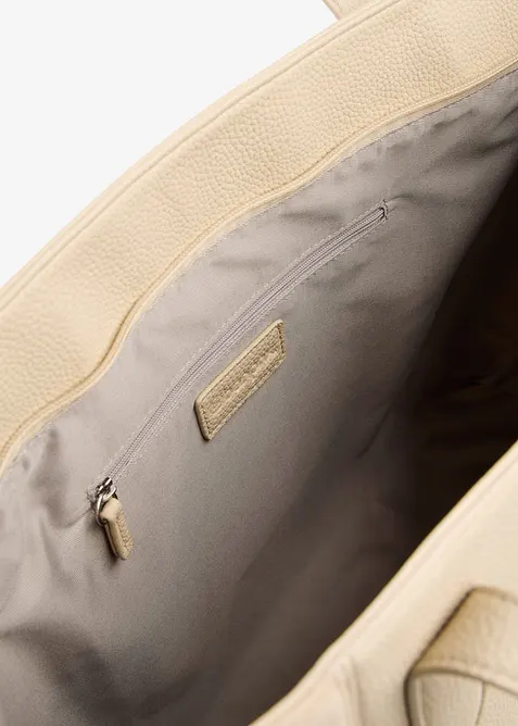 Borsa shopper grande in materiali misti, bonprix
