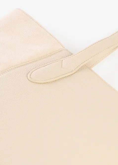 Borsa shopper grande in materiali misti, bonprix