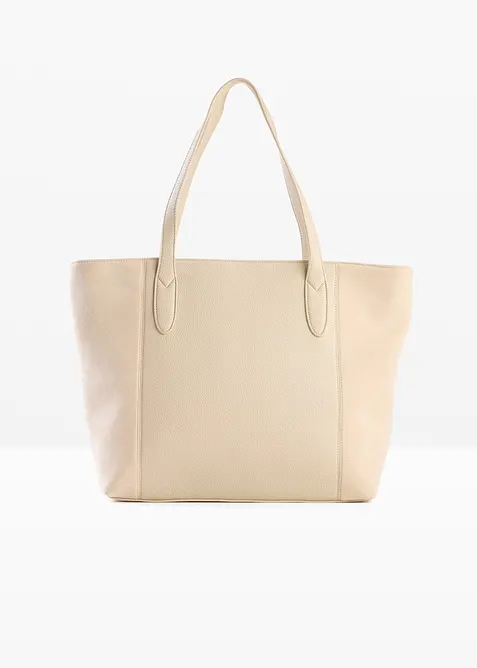 Borsa shopper grande in materiali misti, bonprix