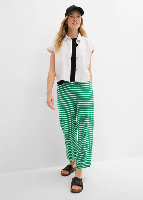 Pantaloni in felpa di cotone operato, bonprix