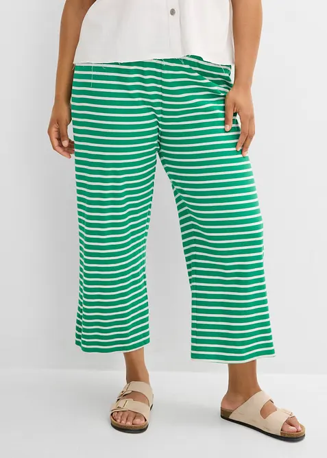Pantaloni in felpa di cotone operato, bonprix