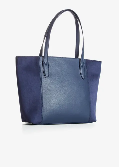 Borsa shopper grande in materiali misti, bonprix
