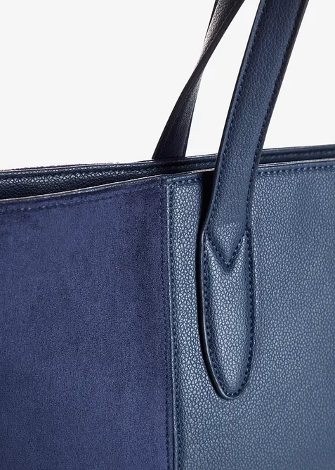 Borsa shopper grande in materiali misti, bonprix
