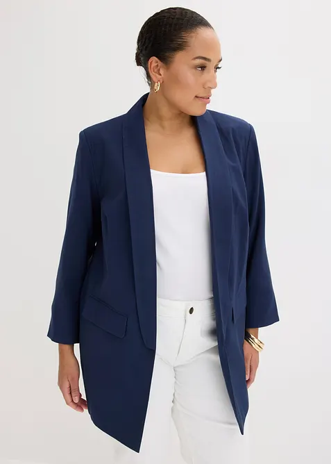 Blazer lungo in misto viscosa, bonprix