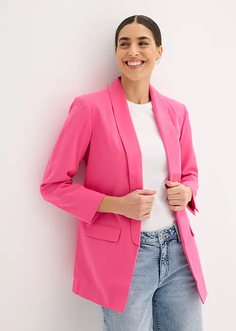 Blazer lungo in misto viscosa, bonprix
