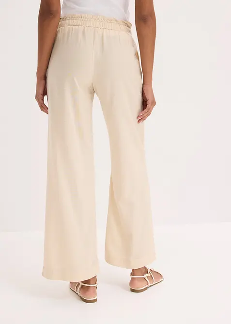 Pantaloni a palazzo in fresco misto lino, bonprix