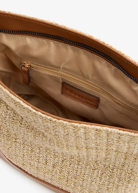 Borsa a mano effetto paglia, bonprix