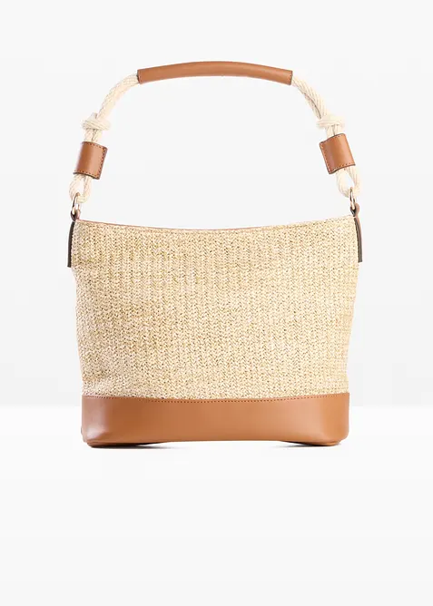 Borsa a mano effetto paglia, bonprix