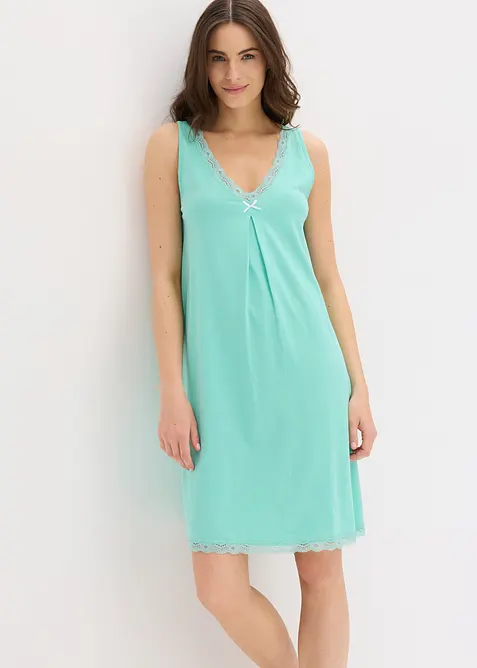 Camicia da notte corta in misto viscosa morbido, bonprix
