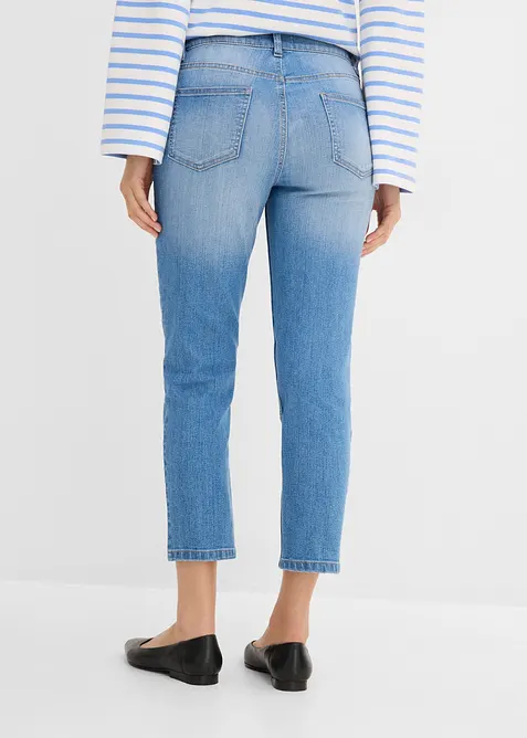 Jeans cropped slim fit, vita alta, bonprix