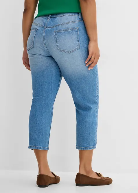 Jeans cropped slim fit, vita alta, bonprix