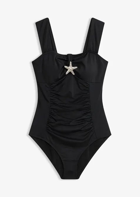 Costume intero con stella marina ed effetto modellante medio, bonprix