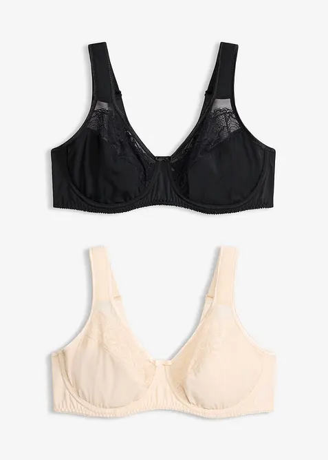 Reggiseno minimizer con spalline imbottite (pacco da 2), bonprix