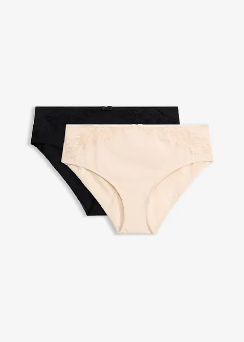 Slip alto con pizzo delicato (pacco da 2), bonprix
