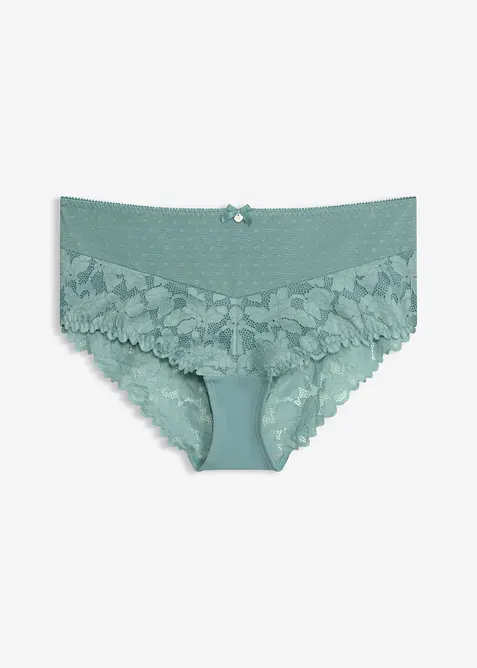Culotte a vita alta con pizzo delicato, bonprix