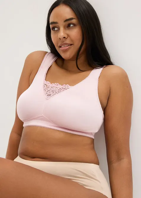 Reggiseno contenitivo senza ferretto con spalline imbottite, bonprix