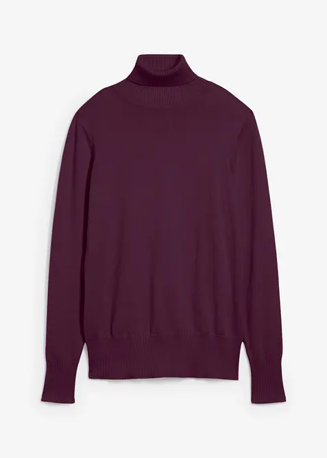 Maglione a collo alto in filato fine, bonprix