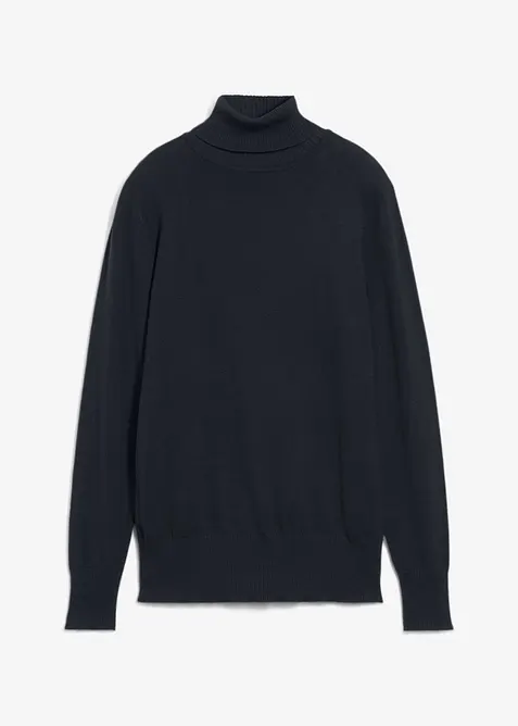 Maglione a collo alto in filato fine, bonprix