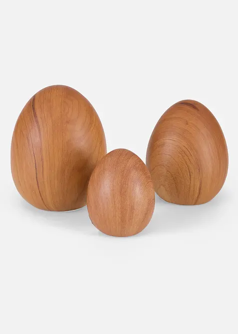 Soprammobile uova di Pasqua simil legno (set 3 pezzi), bonprix