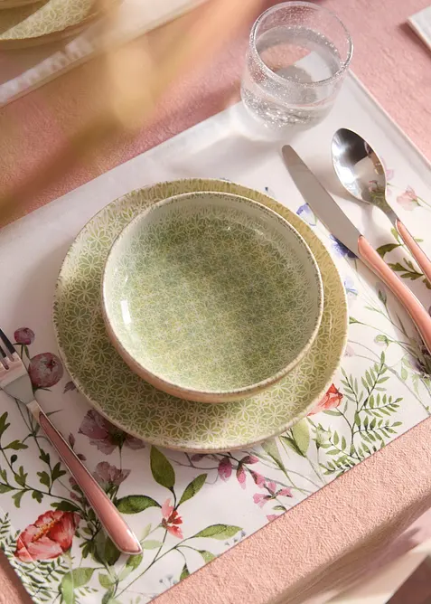 Tovagliette americane con stampa floreale (pacco da 4), bonprix