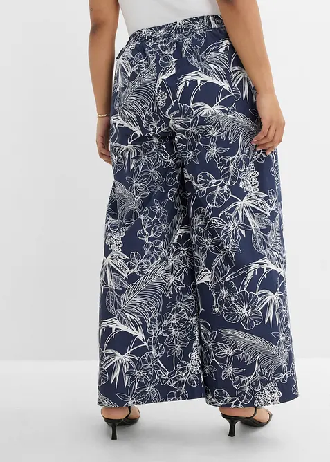 Pantaloni larghi in puro cotone, bonprix