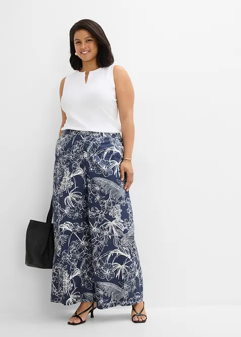 Pantaloni larghi in puro cotone, bonprix