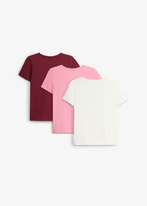T-shirt in puro cotone biologico (pacco da 3), bonprix
