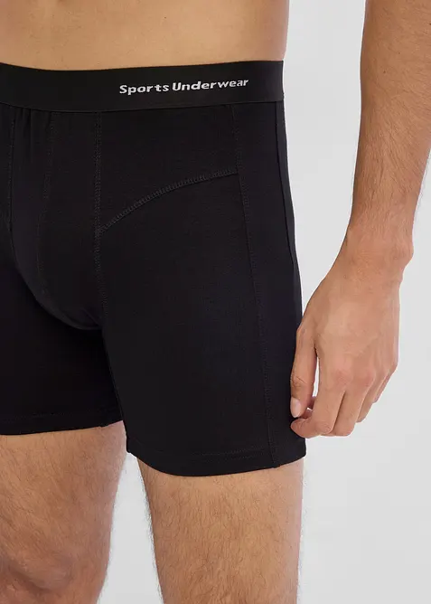 Boxer aderenti di media lunghezza con cotone biologico (pacco da 3), bonprix