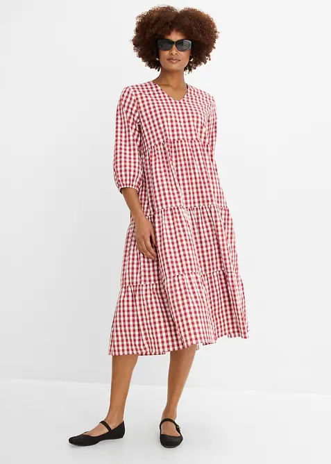 Abito tunica in misto cotone compatto, bonprix