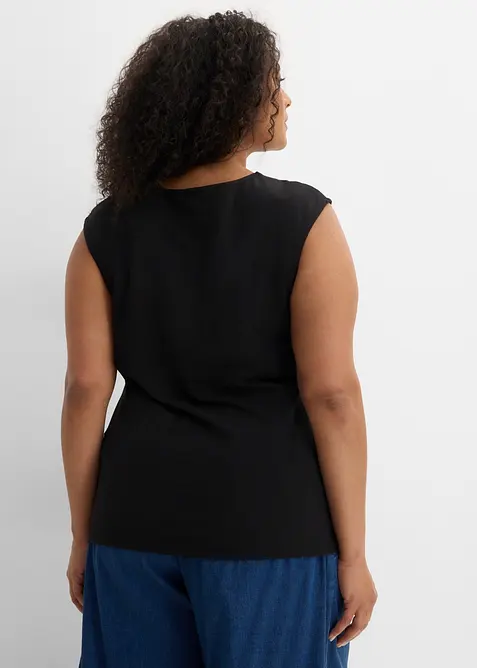 Maglia con scollo a V in puro cotone biologico, bonprix