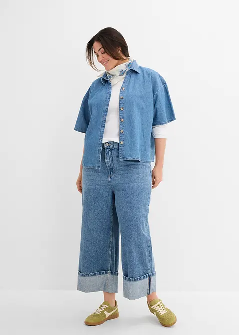 Camicetta in jeans di cotone biologico, bonprix