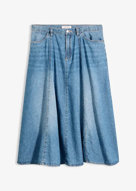 Gonna di jeans leggera con vita regolabile, bonprix