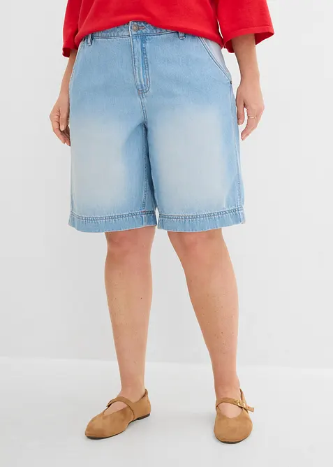 Bermuda di jeans leggeri, vita media, bonprix