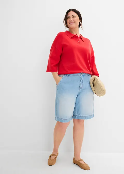 Bermuda di jeans leggeri, vita media, bonprix