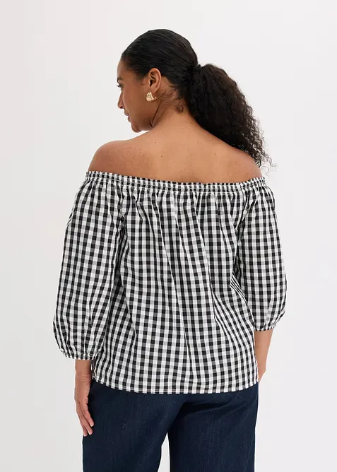 Camicetta a spalle scoperte in puro cotone, bonprix