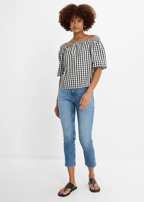 Camicetta a spalle scoperte in puro cotone, bonprix