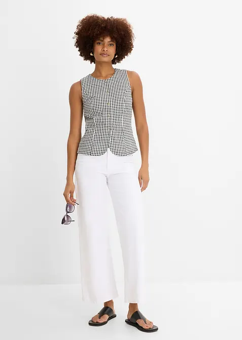 Blazer smanicato in puro cotone, bonprix