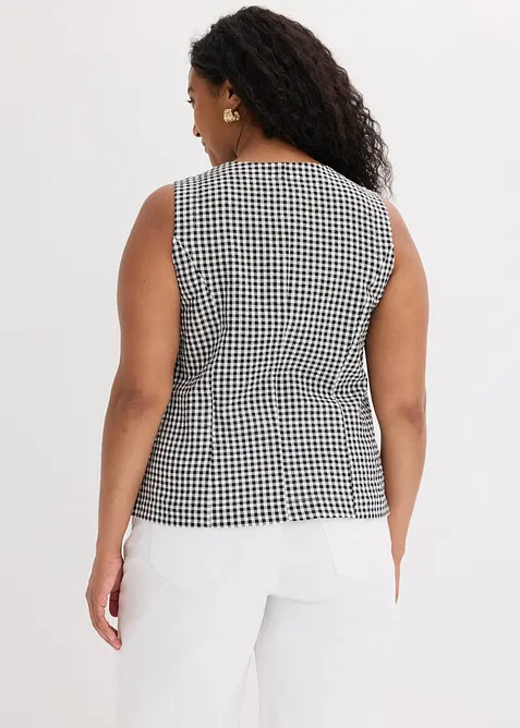 Blazer smanicato in puro cotone, bonprix