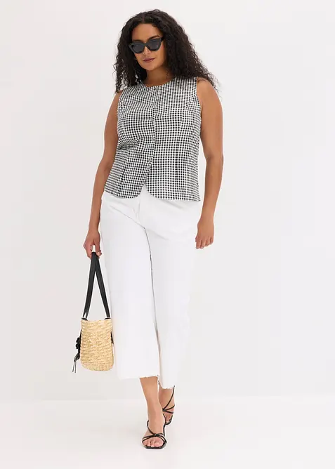 Blazer smanicato in puro cotone, bonprix