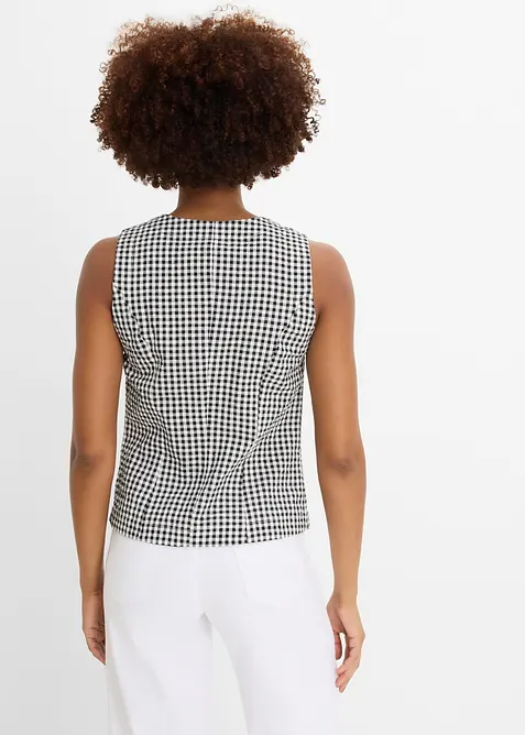 Blazer smanicato in puro cotone, bonprix
