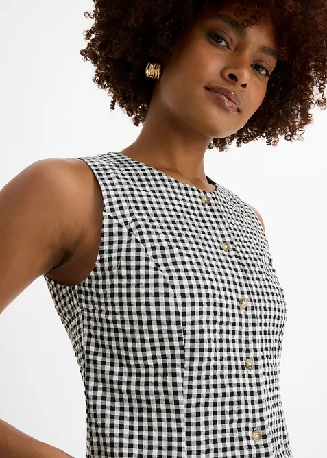 Blazer smanicato in puro cotone, bonprix