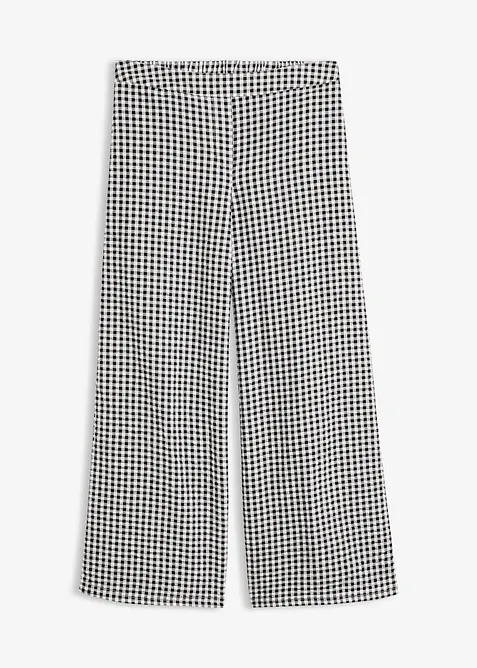 Pantaloni in seersucker di puro cotone con elastico in vita, bonprix