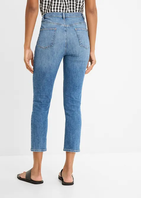 Jeans cropped slim fit, vita alta, bonprix