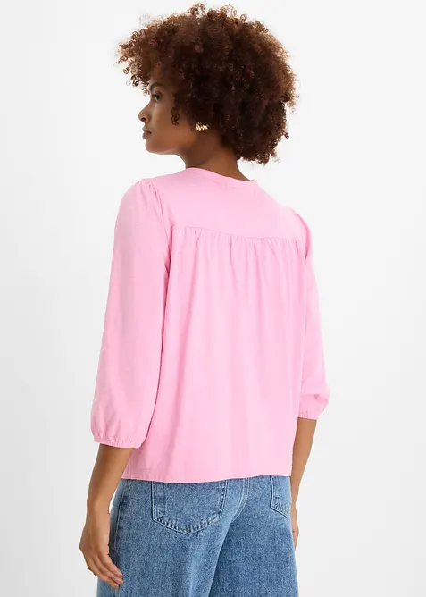 Maglia in filato fiammato di puro cotone biologico, bonprix