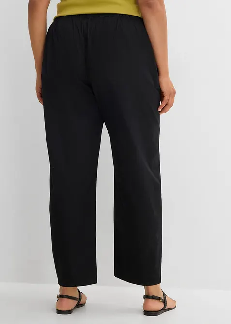 Pantaloni barrel in cotone, bonprix