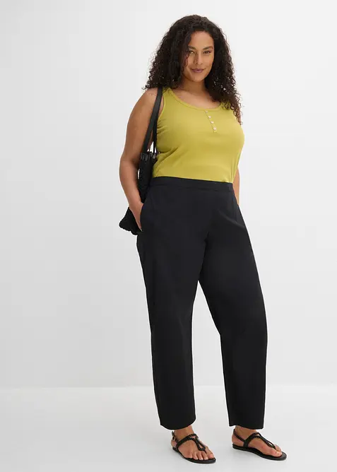 Pantaloni barrel in cotone, bonprix